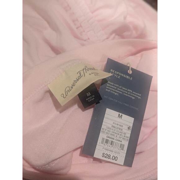 Women's Knit Midi Ruched Dress Universal Thread Pastel Pink Medium NWT - Picture 6 of 6